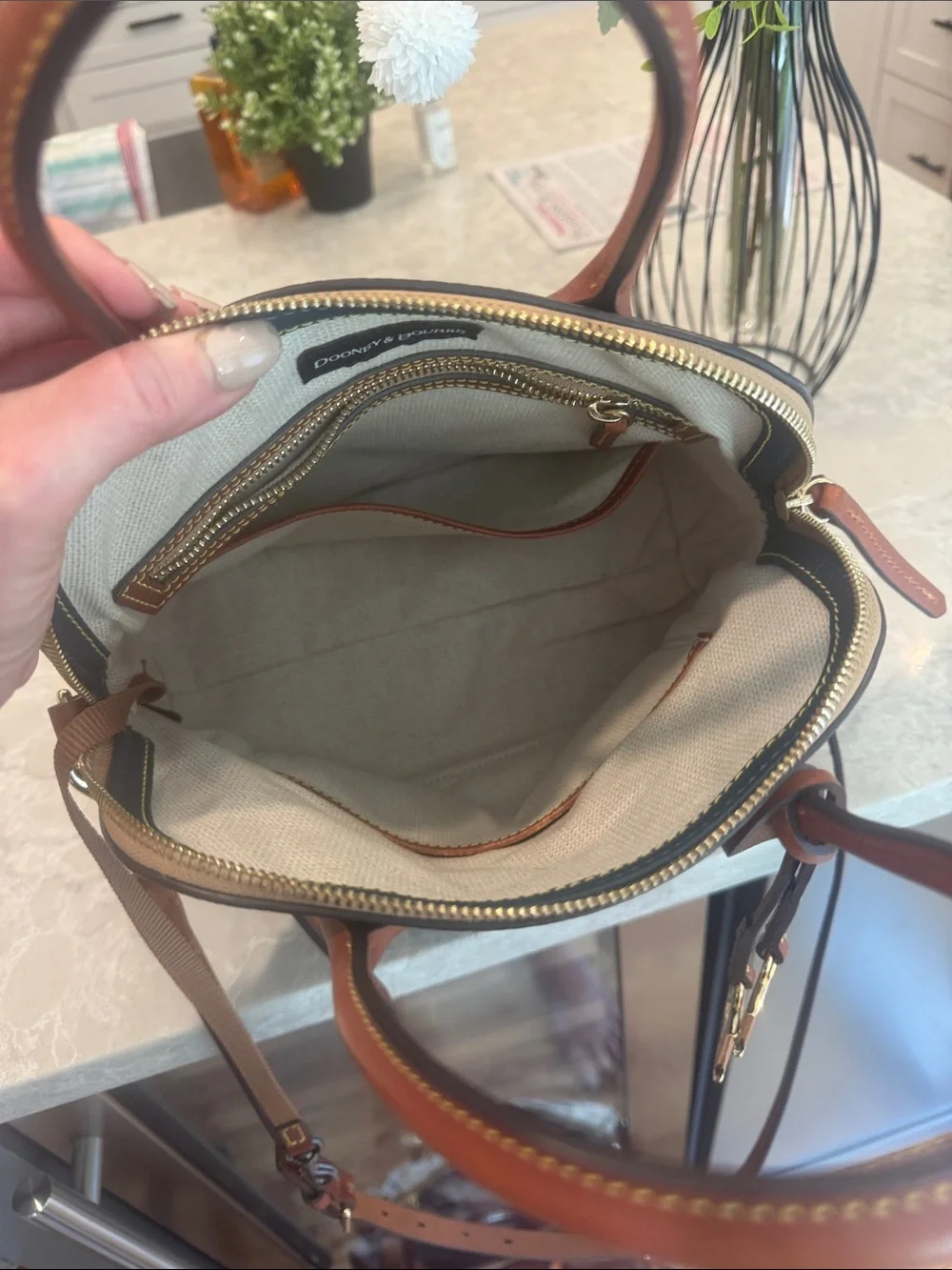 Dooney and Bourke Pebble Grain Domed Satchel in teal